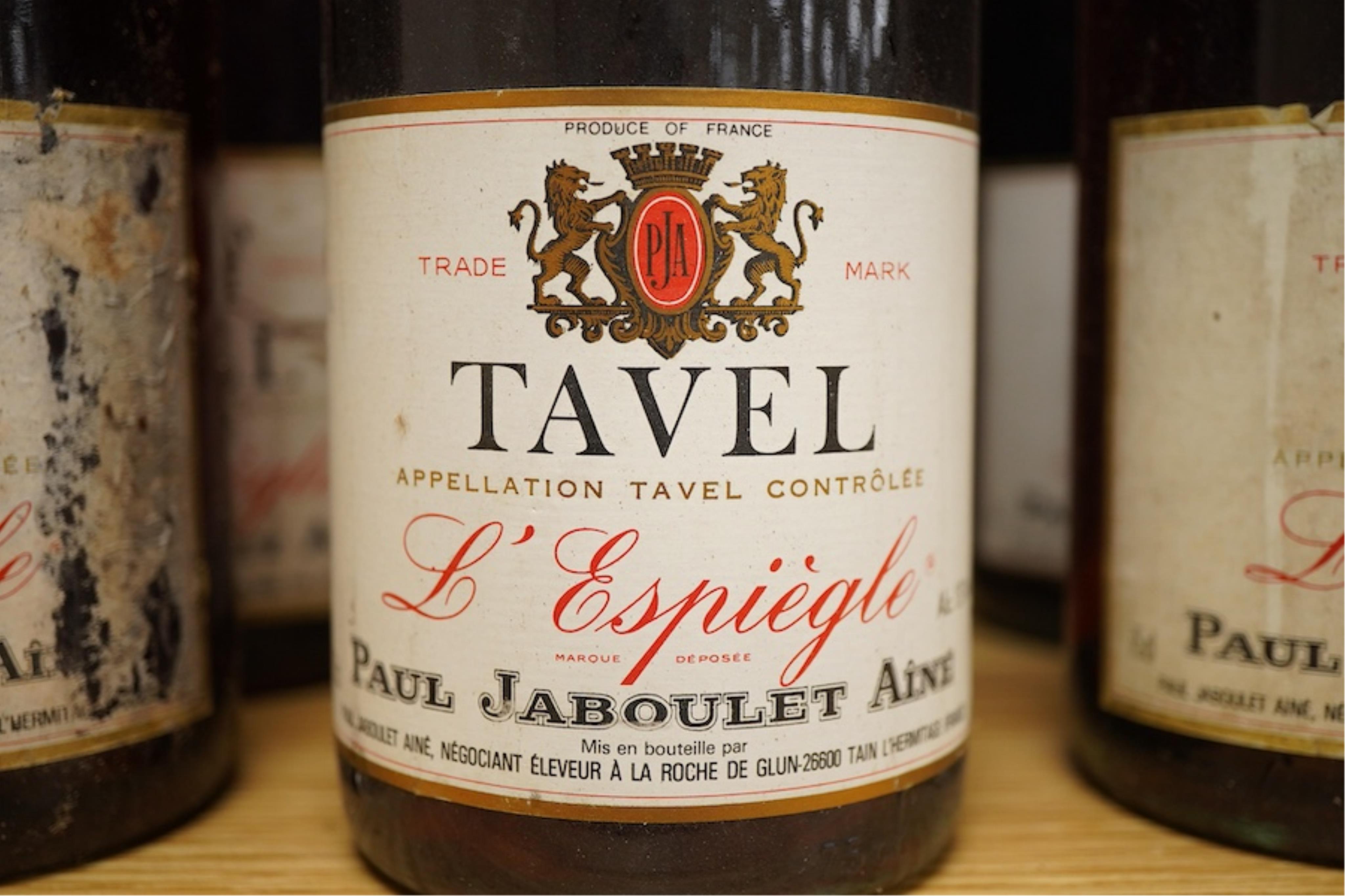 Paul Jaboulet Aine Tavel L’Espiegel Vintage 1985 and 1986, fourteen bottles